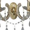 Applique Classica Marie Therese Acciaio Oro Vetro Trasparente 2 Luci E14