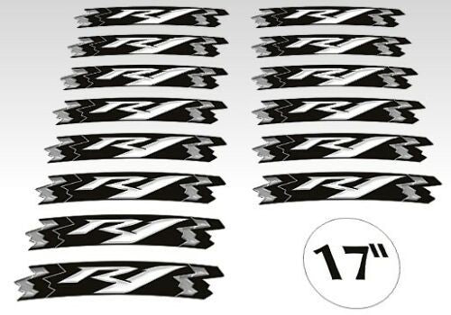 KIT STRISCE ADESIVE compatibili per CERCHI 17 MOTO YAMAHA YZF-R1 GIALLO FLUO