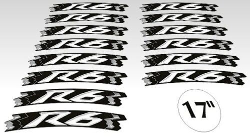 KIT STRISCE ADESIVE compatibili per CERCHI 17 MOTO YAMAHA YZF-R6 GIALLO FLUO