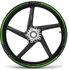KIT STRISCE ADESIVE VERDI compatibili per CERCHI 17 MOTO KAWASAKI Z900 TUNING