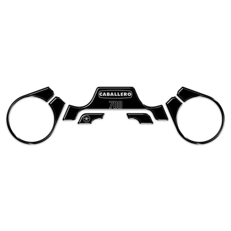 Adesivo 3D Protezione Piastra Sterzo moto compatibile con Fantic Caballero 700