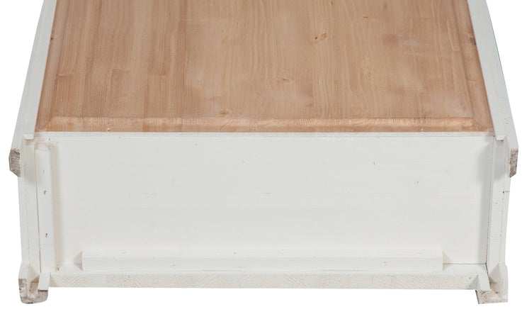 Biscottini Libreria Country Biscottini legno massello tiglio bianca 68x25x98 Made Italy