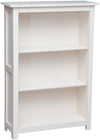Biscottini Piccola libreria Country in legno massello di tiglio finitura bianca anticata L68xPR25xH98 cm. Made in Italy