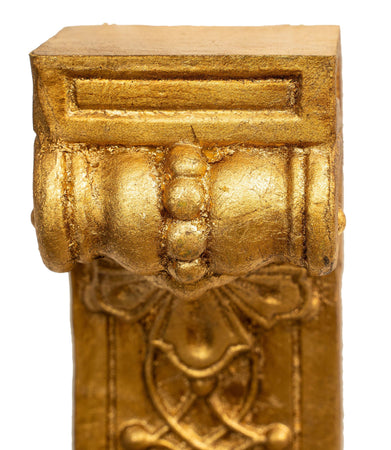 Biscottini Mensola a muro in legno finitura foglia oro anticato Made in Italy dimensioni