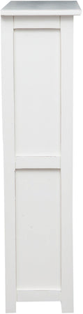 Biscottini Piccola libreria Country in legno massello di tiglio finitura bianca anticata L68xPR25xH98 cm. Made in Italy