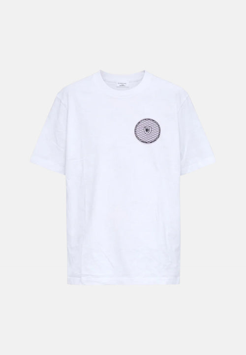 Blauer T-shirt uomo 26SBLUH02237 mod. Wallance Bianco Neve