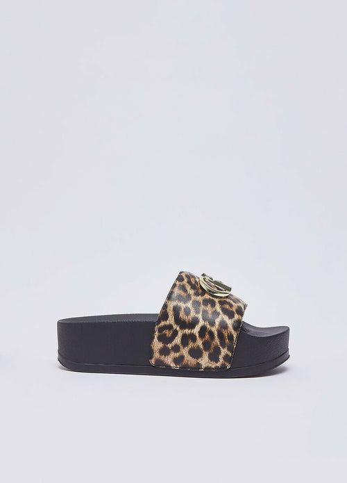 Liujo Donna Ciabatte platform animalier