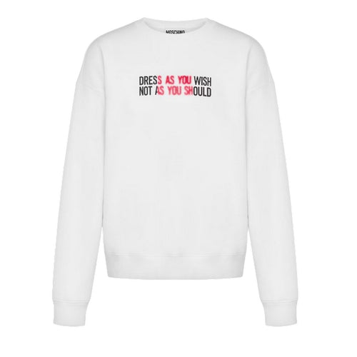 MOSCHINO COUTURE felpe senza cappuccio uomo moschino couture - felpa - bianco da uomo