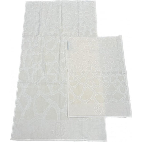 Coppia Asciugamani Roberto Cavalli Jerapah Ivory