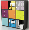 Libreria a giorno sovrapponibile a 6 caselle a scalare cm. 104,1x29,2x103,9h