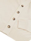 Gran Sasso Maglione Cardigan in Cotone Bianco Panna da uomo