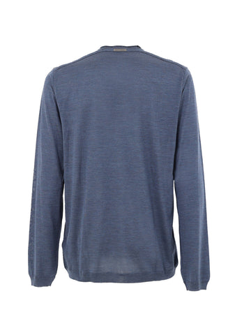 Dolce &amp; Gabbana Maglia Basic a Maniche Lunghe in Seta da uomo