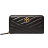 TORY BURCH portafogli donna tory burch - kira chevron zip continental wallet - nero da donna