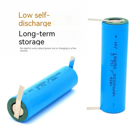 ULTIMATE PACK X7 18650 Li-ion 3.7V - 2000mAh Celle Ricaricabili con Paglietta/Linguette per Saldatura Professionale