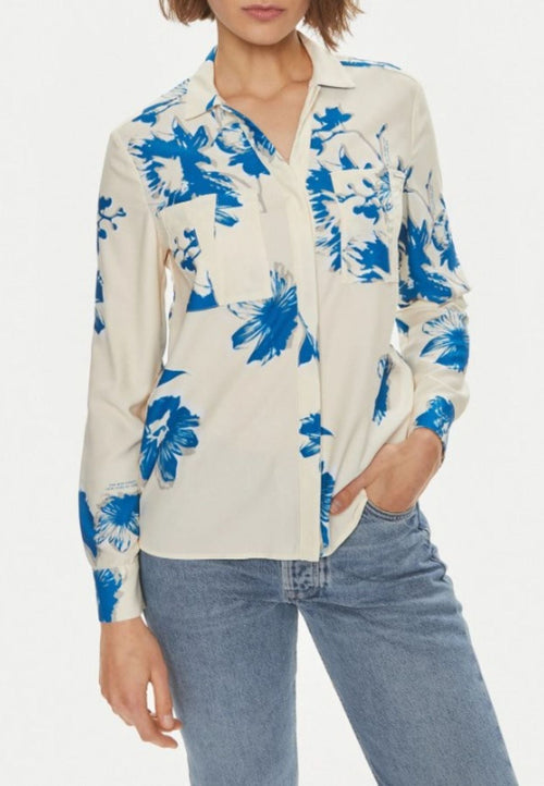 calvin klein CAMICIA POCKET BLOUSE LONG SLEEVE da donna
