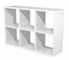 Libreria da ufficio a caselle a giorno in melaminico verniciato cm. 104,1x29,2x69,8h