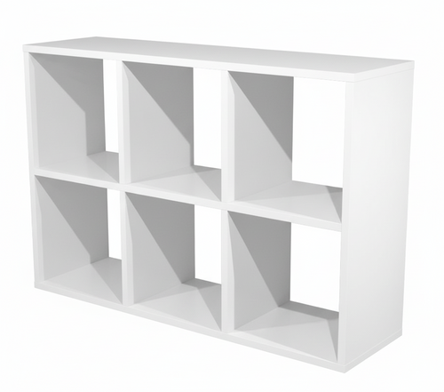 Libreria da ufficio a caselle a giorno in melaminico verniciato cm. 104,1x29,2x69,8h