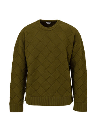 Bottega Veneta Maglione Intreccio in Misto Lana da uomo