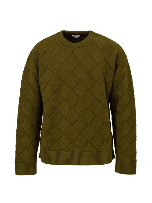 Bottega Veneta Maglione Intreccio in Misto Lana da uomo