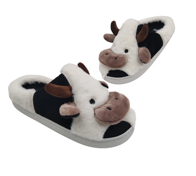 Ciabatte Animali da Donna, Pantofole Invernali Calde e Pelose, Morbide e Simpatiche Babbucce a Mucca