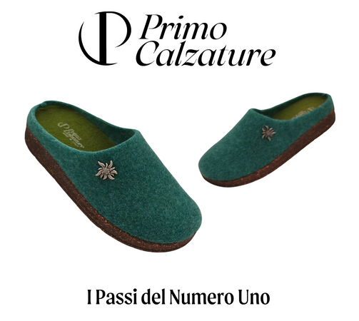 Ciabatte Tirolesi da Donna, Pantofole Invernali da Casa, Sottopiede Estraibile, 100% Made in Italy