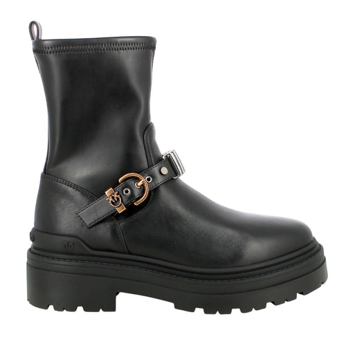 Pinko stivali donna pinko - mia 27 - ankle boot calf - nero da donna