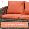 Set Mobili da Giardino 6 Pezzi in Rattan con Divani, Poltrone e Tavoli Contenitore, Marrone 860-120