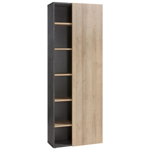 Libreria 6 ripiani con anta in legno da ufficio arredamento per interno h 220 cm