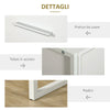 Comodino Moderno Set 2 Pezzi con Cassetto e Ripiano Aperto per Camera da Letto e Soggiorno, in MDF e Acciaio, 45x40x60cm, Bianco TY8831-534V01WTTY8