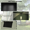 Tenda da Campeggio 4 Posti Impermeabile con Zona Notte e Zona Giorno, in Poliestere, 460x300x200 cm, Verde WY5A20-398V00SDWY5