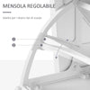 Mobile d'Ingresso Moderno Guardaroba Set Appendiabiti, Specchio e Scarpiera 3 in 1, in Legno Bianco BN3831-146WTBN3