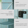 Casetta da Giardino Porta Attrezzi in Legno con 3 Ripiani, 77x54.2x179cm, Blu ZX4845-209V01BUZX4