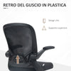 Sedia da Ufficio Ergonomica con Altezza Regolabile, Braccioli Ribaltabili e Tessuto a Rete, Nero NB6921-704V00BKNB6