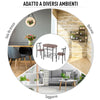 Set Tavolo Moderno con 2 Sedie per Sala da Pranzo, Set 3 Pezzi Mobili Salvaspazio da Cucina, Balcone, Ristorante o Bar, Marrone e Nero WQ2835-134WQ2