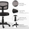 Sedia da Ufficio Ergonomica in Rete Senza Braccioli e Regolabile in Altezza, Nero HN3921-577HN3