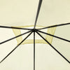 Gazebo da Giardino 3x3m in Metallo Nero con Tettuccio Crema 01-0867