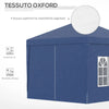 Gazebo da Giardino Pieghevole con Corde e Picchetti Inclusi, 2.95x2.95x2.58 m, Blu 84C-430V00BU