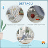 Gioco per Bambini 18-48 Mesi, Set 3 in 1 in Plastica con Altalena, Scivolo e Canestro, 150x185x92 cm SD9331-038V00GYSD9