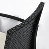 Set Mobili da Giardino in Rattan Sintetico Composto da 1 tavolino 2 poltrone e 1 divano a 2 posti Nero e Crema 863-024