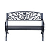 Panca Panchina da Giardino Esterno Metallo, Ghisa 127 × 60 × 85cm Nero 84B-009