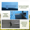 Tenda da Campeggio per 5-6 Persone con 2 Porte, Finestre e Tasche Portaoggetti, 475x315x215 cm, Blu WY4A20-304V00BUWY4