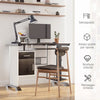 Scrivania per Computer Porta PC, Scrivania per Cameretta e Ufficio con Cassetto Legno 100x52x75 cm CQ4920-019CQ4
