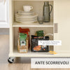 Isola per Cucina per Utensili e Accessori con Cassetti, Armadietto e Portasciugamani, 110x49.5x89.5 cm, Bianco KY7801-171KY7