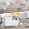 Mobile da Salotto con 2 Armadietti a 2 Ante e Cassetto in legno Pino, 100x40x82 cm, Grigio e Bianco mobile tv credenza madia F838-196LGA