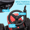 Trattore Elettrico per Bambini 3-6 Anni con Rimorchio Rimovibile, Batteria 12V e Telecomando, Rosso DF5370-281V90RDDF5