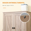 credenza alta Mobile Cucina a 4 Ante con Mensole Regolabili e Base Rialzata in Legno 80x40x182cm sala da pranzo soggiorno salotto F838-212NDA