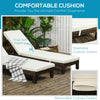 Set 2 Lettini Prendisole in Rattan PE con Cuscino e Schienale 5 Reclinazioni, 196x60x22cm 862-019V00BN