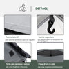 Tenda da Campeggio 2 Posti Impermeabile con Vestibolo, Finestre e Porte con Cerniera, 325x183x130cm Grigio EA1A20-174EA1