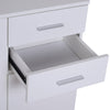 credenza bianca madia mobile tv bianco Armadietto da Ufficio studio 3 Armadietti 2 Cassetti Legno 106x35x76cm buffet comò cucina soggiorno F837-003A