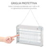 Elettroinsetticida da Esterno e Interno con Lampada Antizanzare UV per 60m², Zanzariera Elettrica 20W, Grigio e bianco XG7849-011XG7